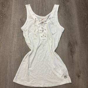 True religion lace up tank top